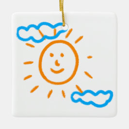 Ladda upp Barn Teckning Vrid barnteckningen till Julgransprydnad Keramik