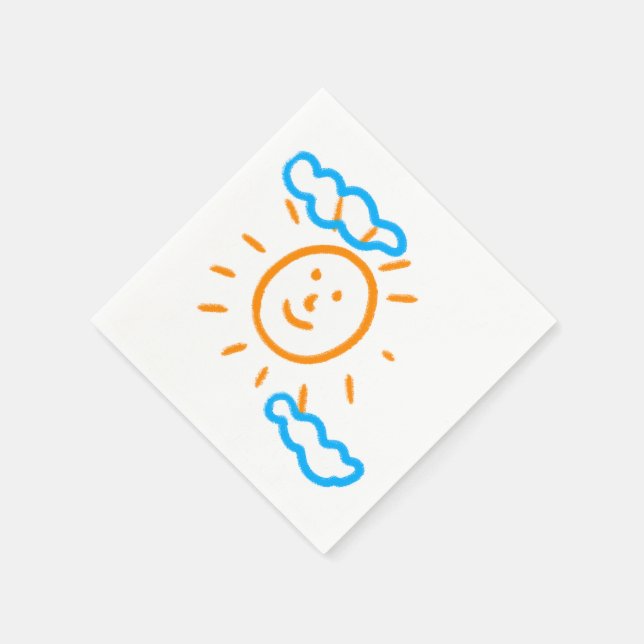 Ladda upp Barn Teckning Vrid barnteckningen till Pappersservett (Hörn)