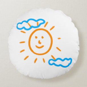 Ladda upp Barn Teckning Vrid barnteckningen till Rund Kudde