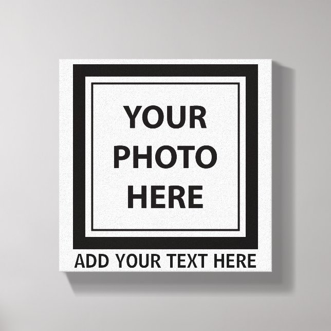 Ladda upp bildfoto & lägg till text – Anpassa Canvastryck (Framsida)
