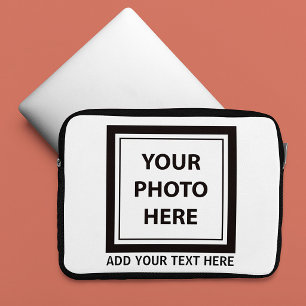 Ladda upp bildfoto & lägg till text – Anpassa Laptop Fodral
