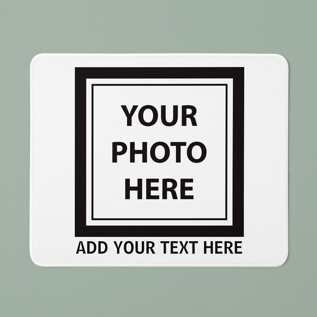 Ladda upp bildfoto & lägg till text – Anpassa Musmatta (Skapare uppladdad)