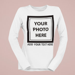 Ladda upp bildfoto & lägg till text – Anpassa T Shirt