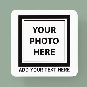 Ladda upp bildfoto & lägg till text – Anpassa Underlägg Papper Kvadrat