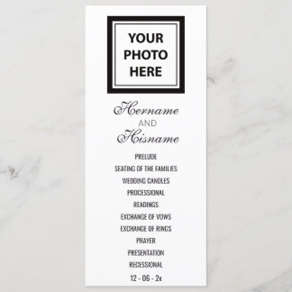 Ladda upp bildfoto & lägg till text – Bröllopsfest Program