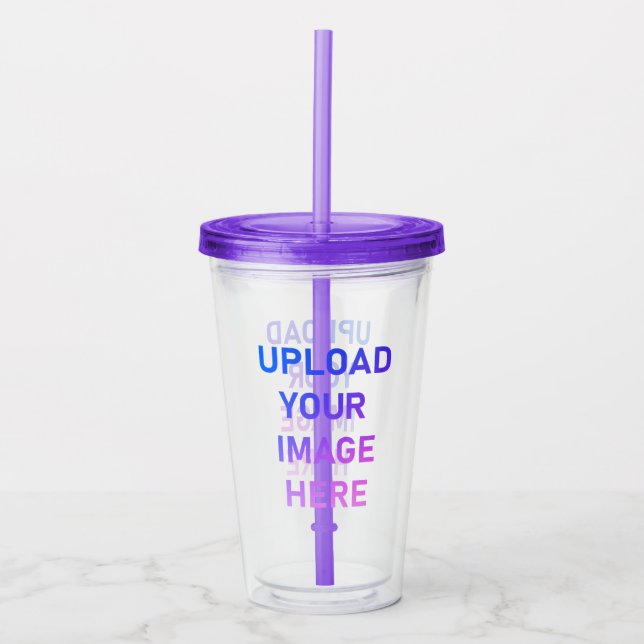 Ladda upp din älskade bild foto logotyp take away mugg (Framsida)