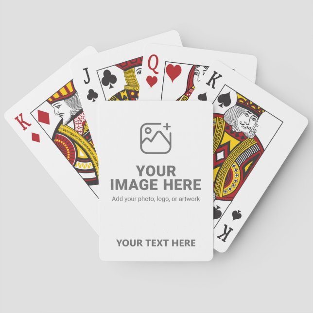 Ladda upp din bild och text casinokort (Baksidan)