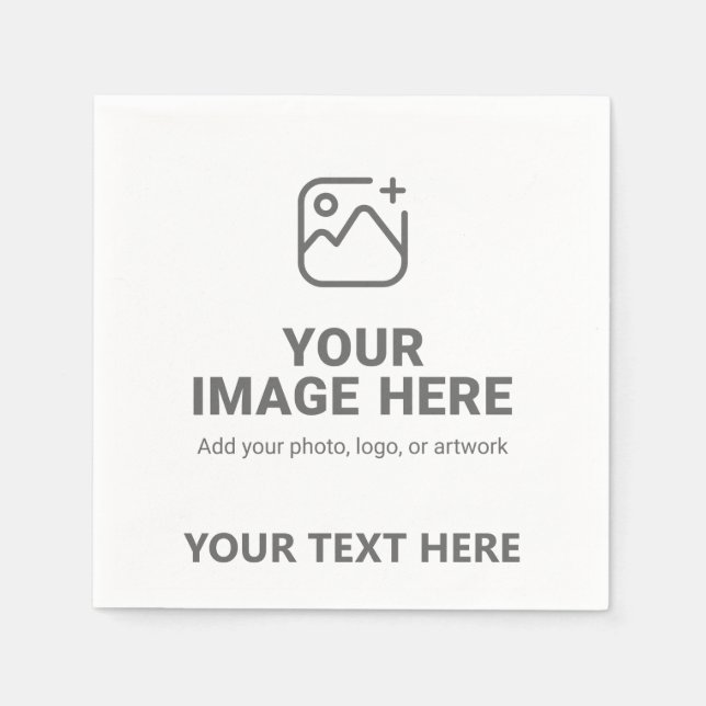 Ladda upp din bild och text pappersservett (Framsidan)