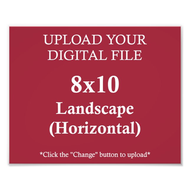 Ladda upp din egen 8 x 10-design ・ Fotoutskrift Fototryck (Framsidan)
