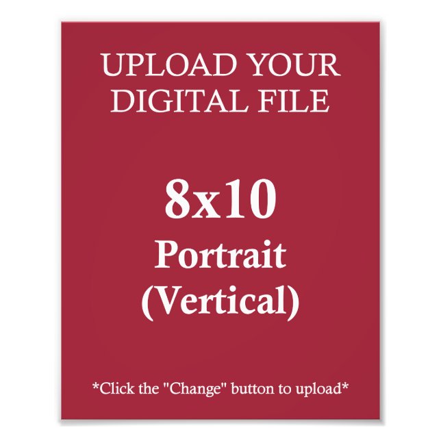 Ladda upp din egen 8 x 10-design ・ Fotoutskrift Fototryck (Framsidan)