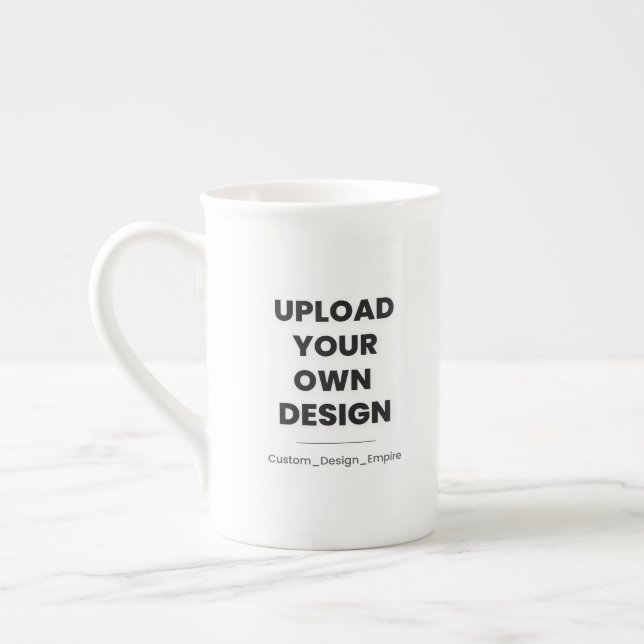 Ladda upp din egen design här | Anpassad mall Benporslin Mugg (Vänster)
