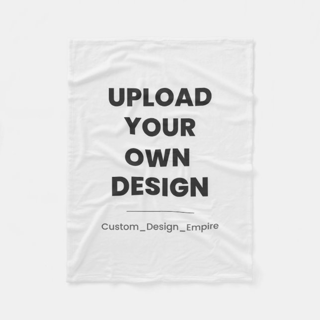 Ladda upp din egen design här | Anpassad mall Fleecefilt (Framsidan)