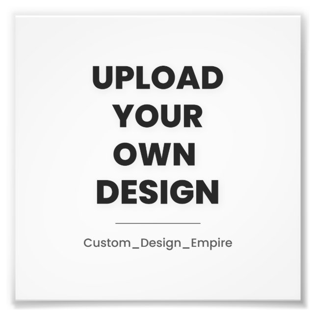 Ladda upp din egen design här | Anpassad mall Fototryck (Framsidan)