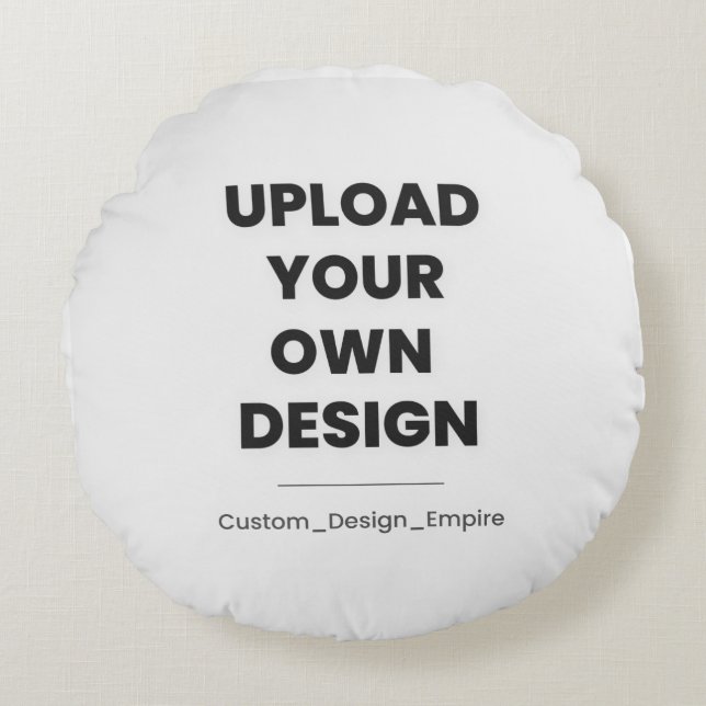 Ladda upp din egen design här | Anpassad mall Rund Kudde (Framsidan)
