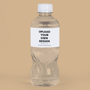 Ladda upp din egen design här Anpassad mall Vattenflaskor Etikett