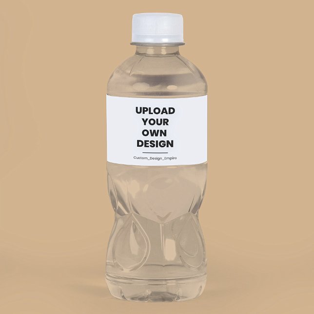 Ladda upp din egen design här | Anpassad mall Vattenflaskor Etikett (Skapare uppladdad)