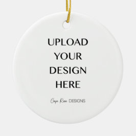 Ladda upp din egen design julgransprydnad keramik
