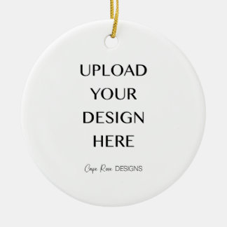 Ladda upp din egen design julgransprydnad keramik