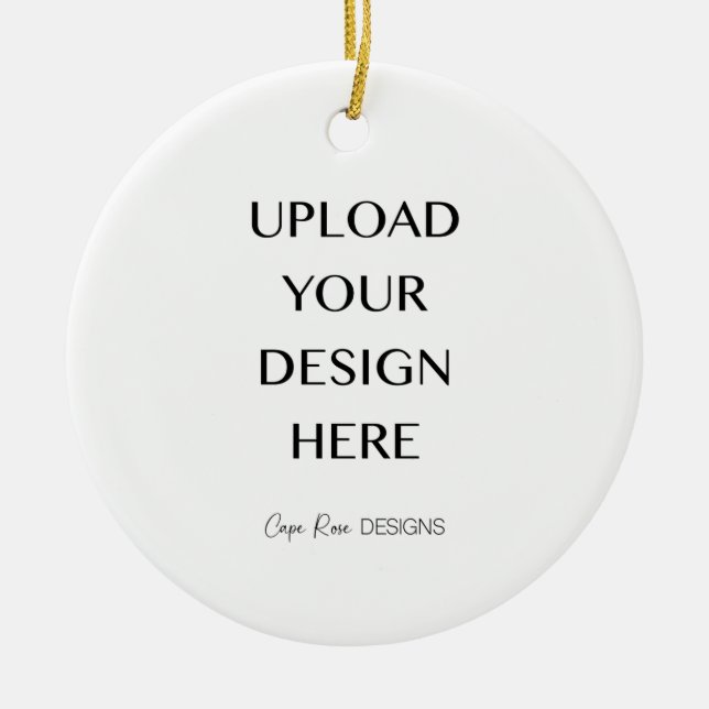 Ladda upp din egen design julgransprydnad keramik (Framsidan)