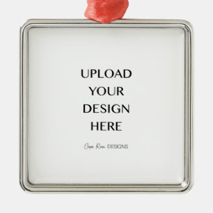 Ladda upp din egen design julgransprydnad metall