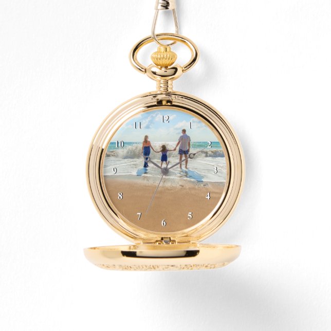 Ladda upp din egen foto fickur present armbandsur (Framsida)