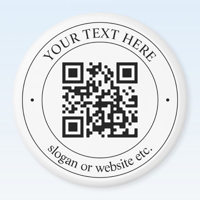 Ladda upp din egen QR-kod & anpassningsbar text Magnet (Skapare uppladdad)
