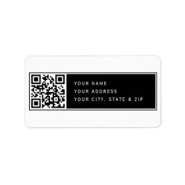 Ladda upp din egen QR-kod | b&w returadress Adressetikett