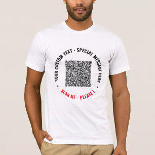 Ladda upp din egen QR-kod T-shirt Lägg till anpass