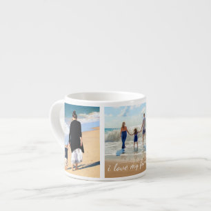 Ladda upp din familjefotocollage espressokopp pres