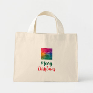 Ladda upp din foto eller logotyp God Jul Shopping Mini Tygkasse