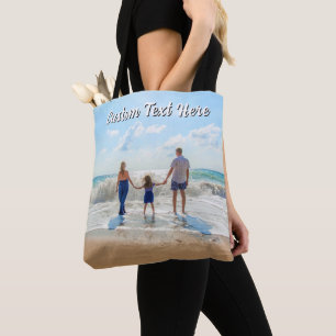 Ladda upp din foto Totebag Personlig text namn Tygkasse