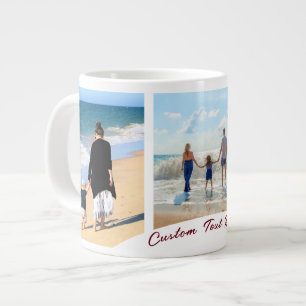 Ladda upp din fotokollagekaffe kopp Anpassad text Jumbo Mugg