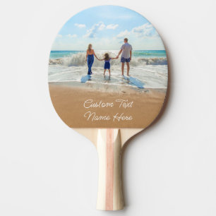 Ladda upp din fotopingisbord Custom Text Pingisracket
