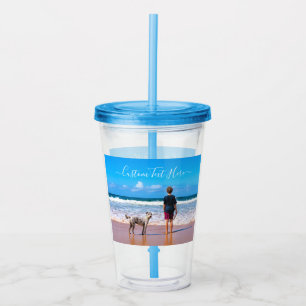 Ladda upp din husdjursfoto Akryl Tumbler Anpassad Take Away Mugg