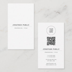 Ladda Upp Din Logo Modern Elegant Mall QR-kod Visitkort