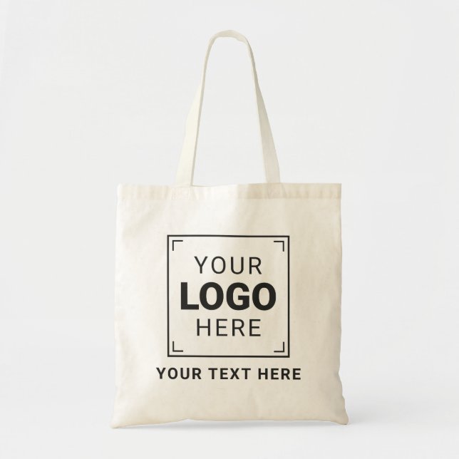 Ladda upp din logotyp och anpassad text tygkasse (Framsidan)