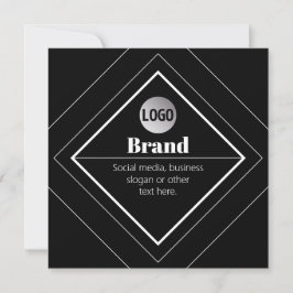 Ladda upp din logotyp och anpassningsbar textdesig inbjudningar