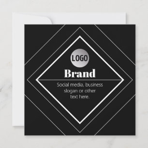 Ladda upp din logotyp och anpassningsbar textdesig inbjudningar