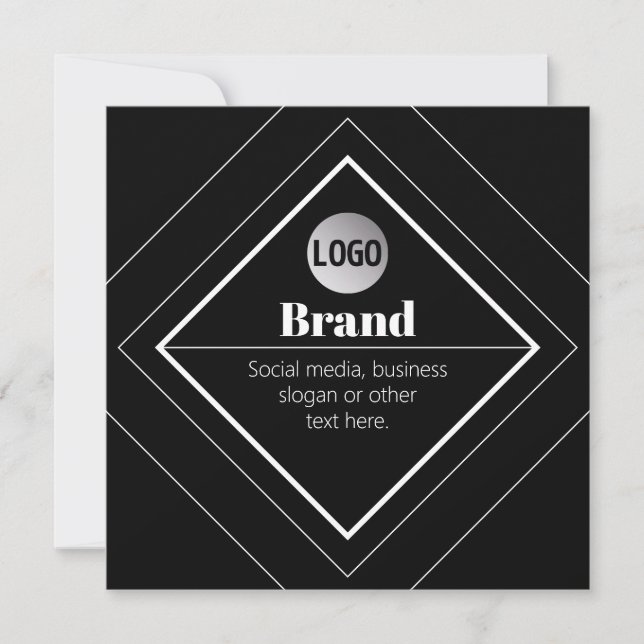 Ladda upp din logotyp och anpassningsbar textdesig inbjudningar (Framsida)