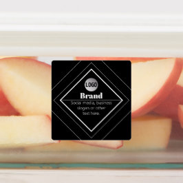 Ladda upp din logotyp och anpassningsbar textdesig klistermärke