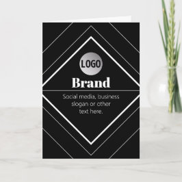 Ladda upp din logotyp och anpassningsbar textdesig kort
