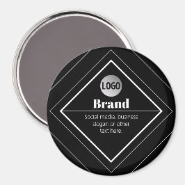 Ladda upp din logotyp och anpassningsbar textdesig magnet