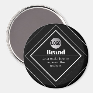 Ladda upp din logotyp och anpassningsbar textdesig magnet