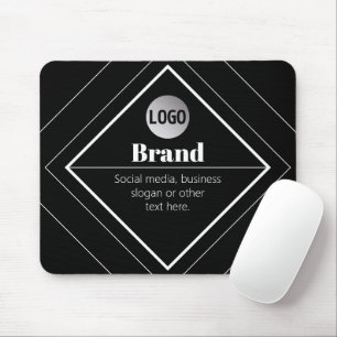 Ladda upp din logotyp och anpassningsbar textdesig musmatta