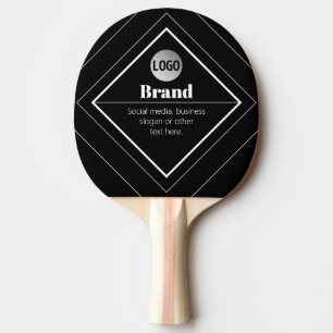 Ladda upp din logotyp och anpassningsbar textdesig pingisracket