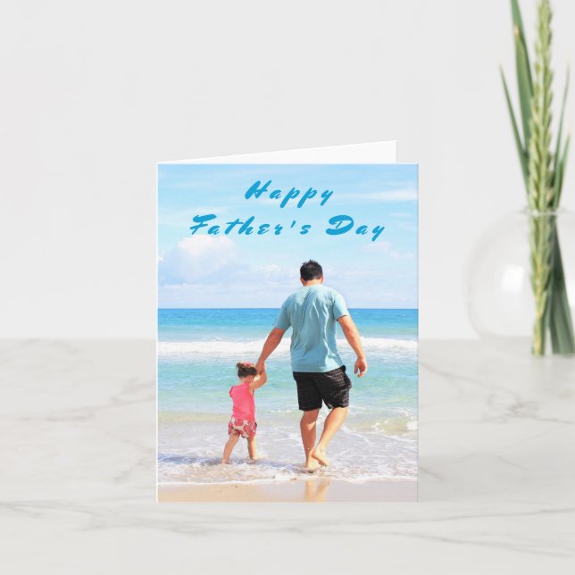 Ladda upp din pappas foto Fars dag-kort Kort (Framsida)