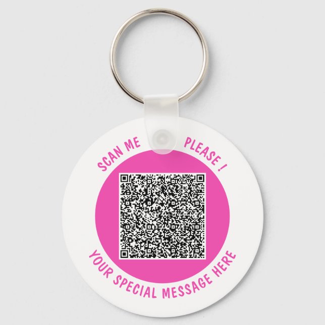 Ladda upp din QR-kod Nyckelring Present Anpassad t (Framsida)