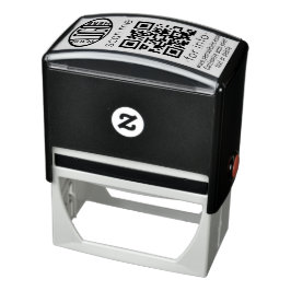 Ladda upp din QR-kod och Logotyp Modern marknadsfö Självfärgande Stämpel