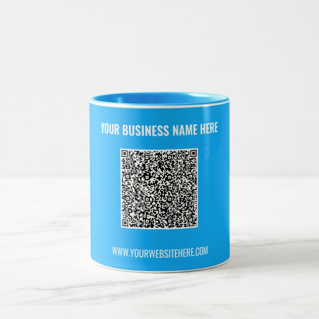 Ladda upp din QR-kod Text Affärs Kaffe Mugg Gåva (Center)