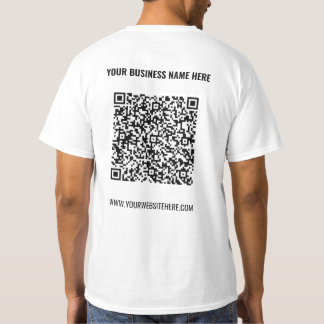 Ladda upp din QR-kod Text Info Märkt T-Shirt